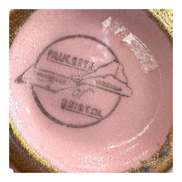 Vintage Paulette Bristol Pink Floral Mini Creamer Pitcher With Gold Rim Flowers - Picture 6 of 9